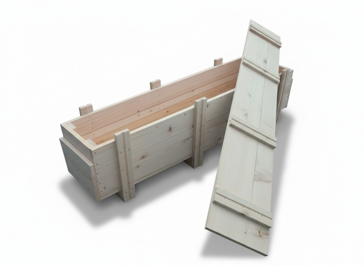 Ahşap Makine Sandığı Ön Görünüm